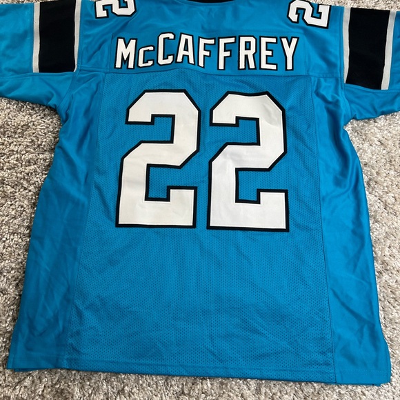 Christian McCaffrey Carolina Panthers Jersey with Black and White Accents - Picture 5 of 6